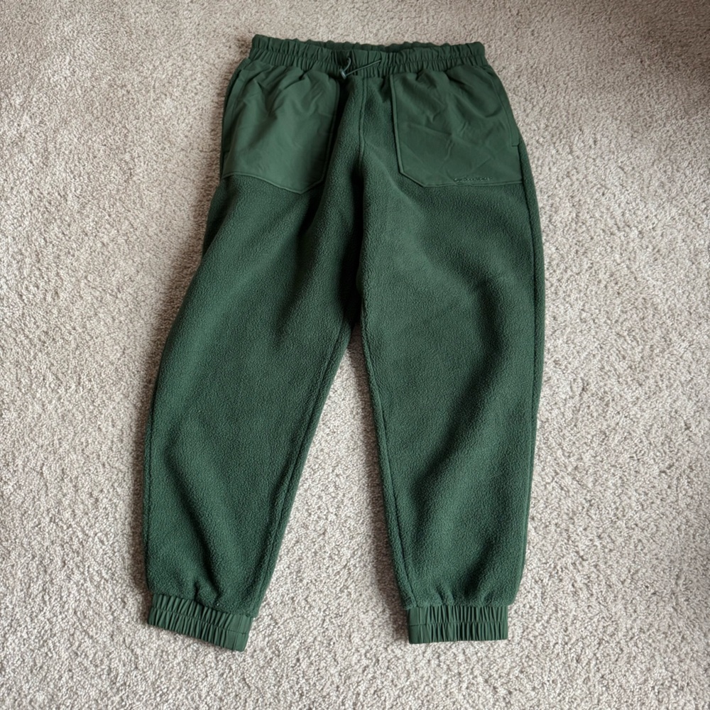 Outdoor Voices Tapered RecTrek-Panelled PrimoFleece Track Pants Green Medium - Picture 4 of 10